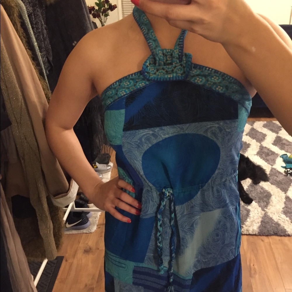 Cute blue halter dress